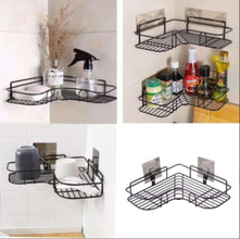 Wall-Mount Metal Corner Rack (No Hook)