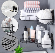 Wall-Mount Metal Corner Rack (No Hook)
