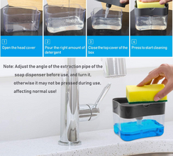 Soap Pump Dispenser Sponge Holder