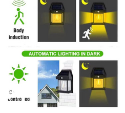 Solar Filament Wall Lamp – Outdoor Intelligent LED Light