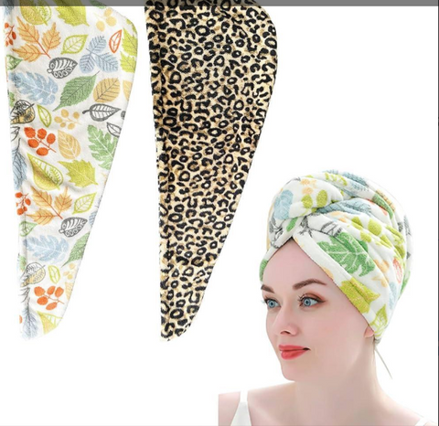 Terry Cotton Printed Hair Towel